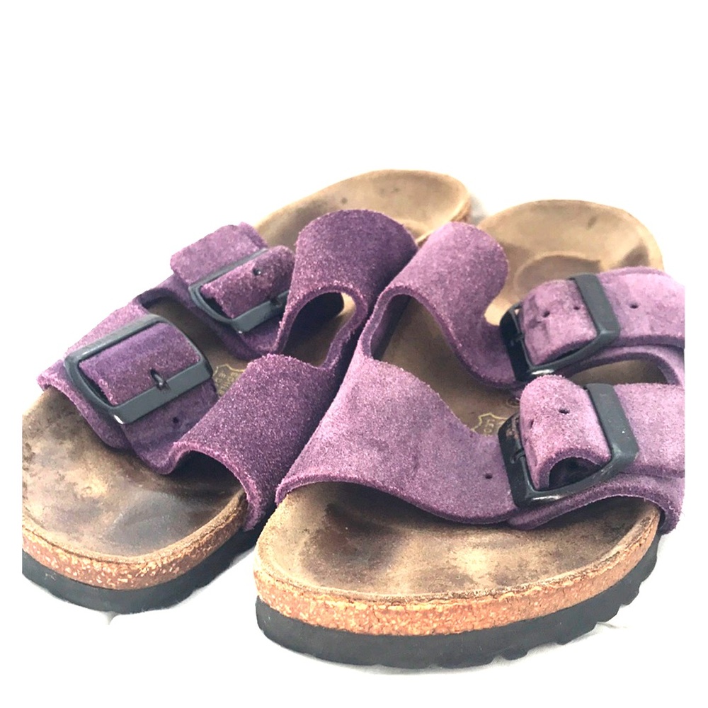 Purple Birkenstock sandals 🔮